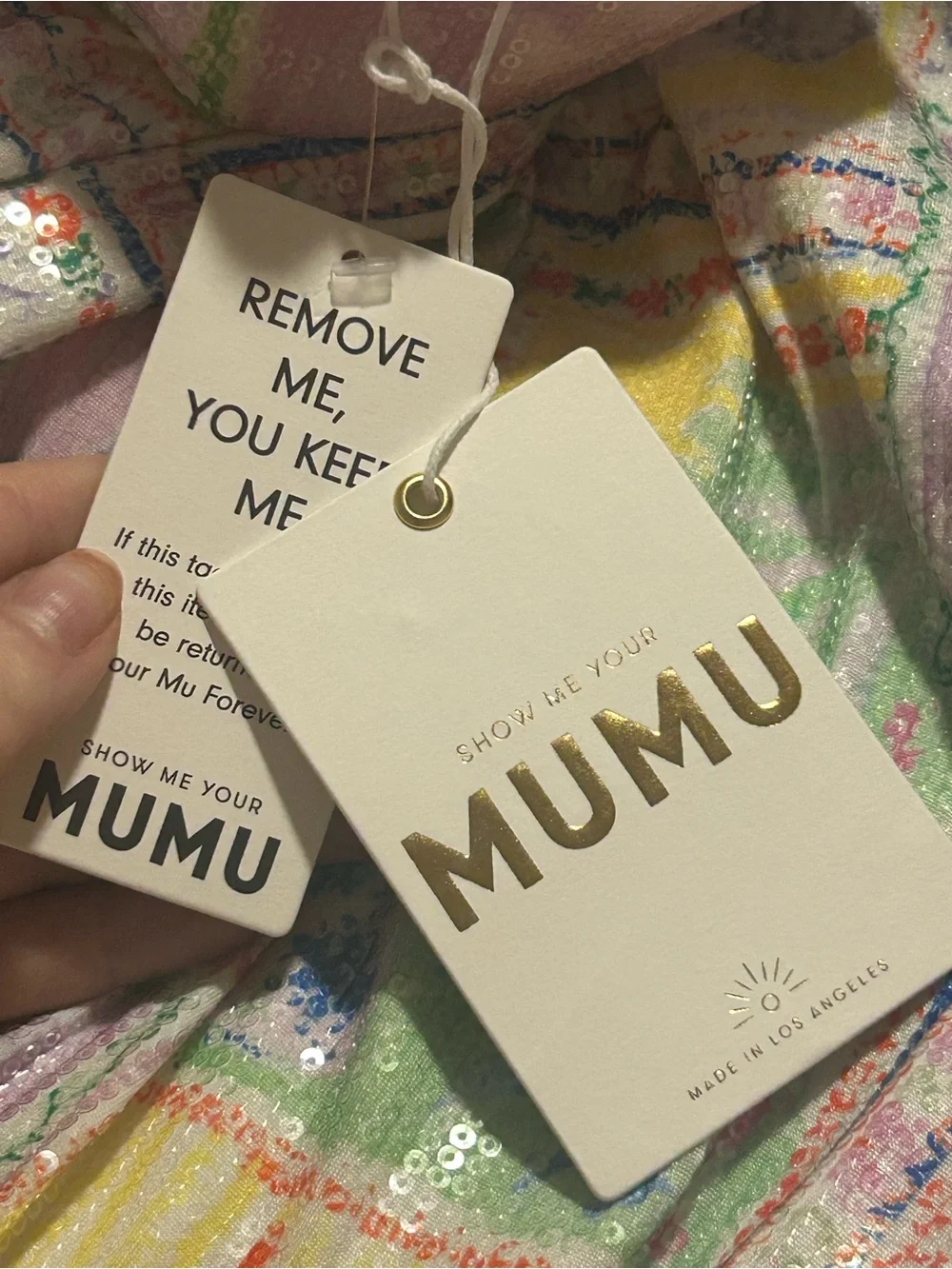 Tagged Show Me Your Mumu Sunlight Sequin Midi Skirt in the Summer Soleil print - Picture 5 of 5
